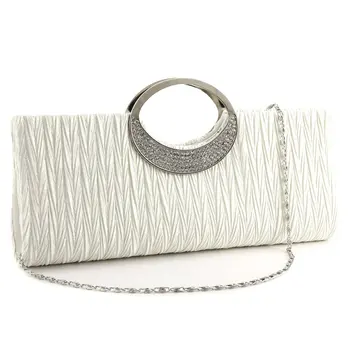 Hot Fashion Woman's Luxury evening bag elegant diamond satin handbag new white with chain
Hot Fashion Woman's Luxury evening bag elegant diamond satin handbag new white with chain
