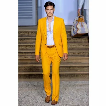 2017 New Paris Fashion Yellow Men Suits Tailored Slim Fit Best Men Wedding Suits Casual Vacation Prom Wear (Jacket+Pants+Tie)
2017 New Paris Fashion Yellow Men Suits Tailored Slim Fit Best Men Wedding Suits Casual Vacation Prom Wear (Jacket+Pants+Tie)