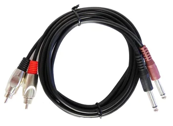 STARAUDIO SRCA-180CM 6FT(1.8M) 2 - 1/4in (6.3mm) Male Mono to 2-RCA Male Audio Cable
STARAUDIO SRCA-180CM 6FT(1.8M) 2 - 1/4in (6.3mm) Male Mono to 2-RCA Male Audio Cable