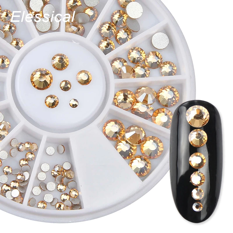 ELESSICAL Crystal Golden Shadow Nail Rhinestones Flatback 3D Nails Art Decorations DIY Nail Wheel Jewelry Manicure Tools WY1116
ELESSICAL Crystal Golden Shadow Nail Rhinestones Flatback 3D Nails Art Decorations DIY Nail Wheel Jewelry Manicure Tools WY1116