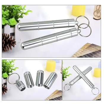 High Quality Portable Mini Pill Bottle Keychain Aluminum Container Waterproof Travel Medicine Holder Case Keyring MD99
High Quality Portable Mini Pill Bottle Keychain Aluminum Container Waterproof Travel Medicine Holder Case Keyring MD99