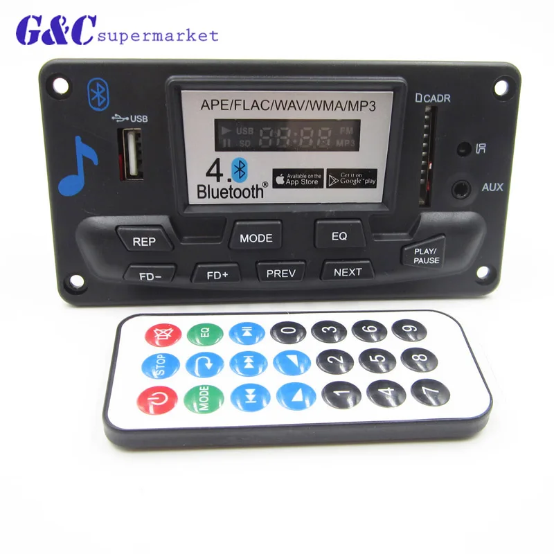 Decoding Board Module Bluetooth MP3 LED 12V DIY USB/SD/MMC APE FLAC WAV DAE Decoder Record MP3 Player AUX FM Folders Switch
Decoding Board Module Bluetooth MP3 LED 12V DIY USB/SD/MMC APE FLAC WAV DAE Decoder Record MP3 Player AUX FM Folders Switch