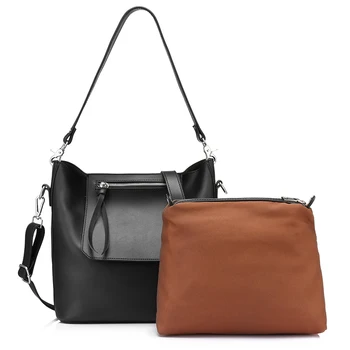 

LOVEVOOK brand fashion women bucket bag high quality artificial leather shoulder messenger bag female handbag black tote bag