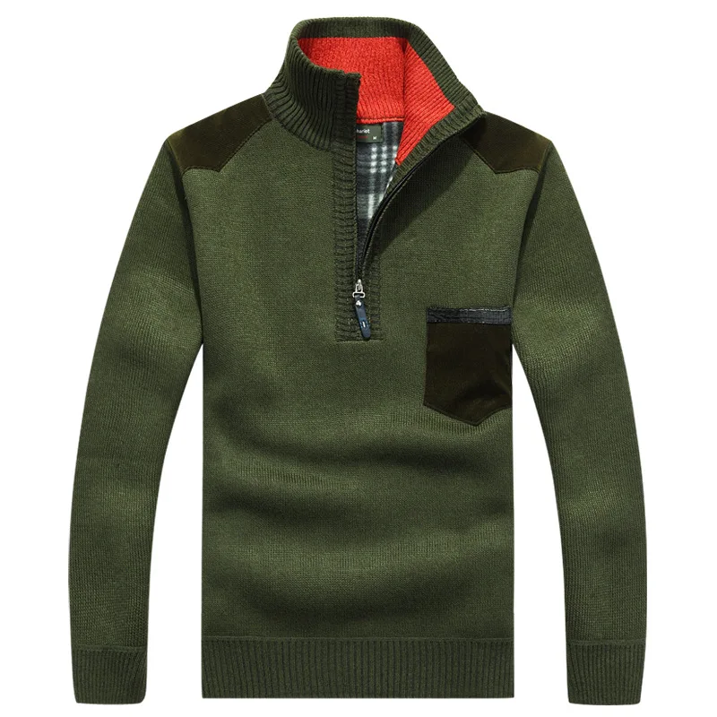 Men's Sweaters Thick Warm Winter Zipper Pullover Cashmere Wool Sweaters Man Casual Knitwear Fleece Velvet Clothing Big Size
Men's Sweaters Thick Warm Winter Zipper Pullover Cashmere Wool Sweaters Man Casual Knitwear Fleece Velvet Clothing Big Size