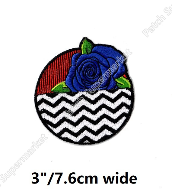 Twin Peaks Patch Blue Rose with The Red Room and Black Lodge Costume Embroidered iron on sew on Cosplay badge for clothing
Twin Peaks Patch Blue Rose with The Red Room and Black Lodge Costume Embroidered iron on sew on Cosplay badge for clothing