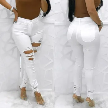 Women High Waisted Skinny soft and comfortable Elastic Denim PantsHoles Broken Pencil Jeans L50/0204
Women High Waisted Skinny soft and comfortable Elastic Denim PantsHoles Broken Pencil Jeans L50/0204