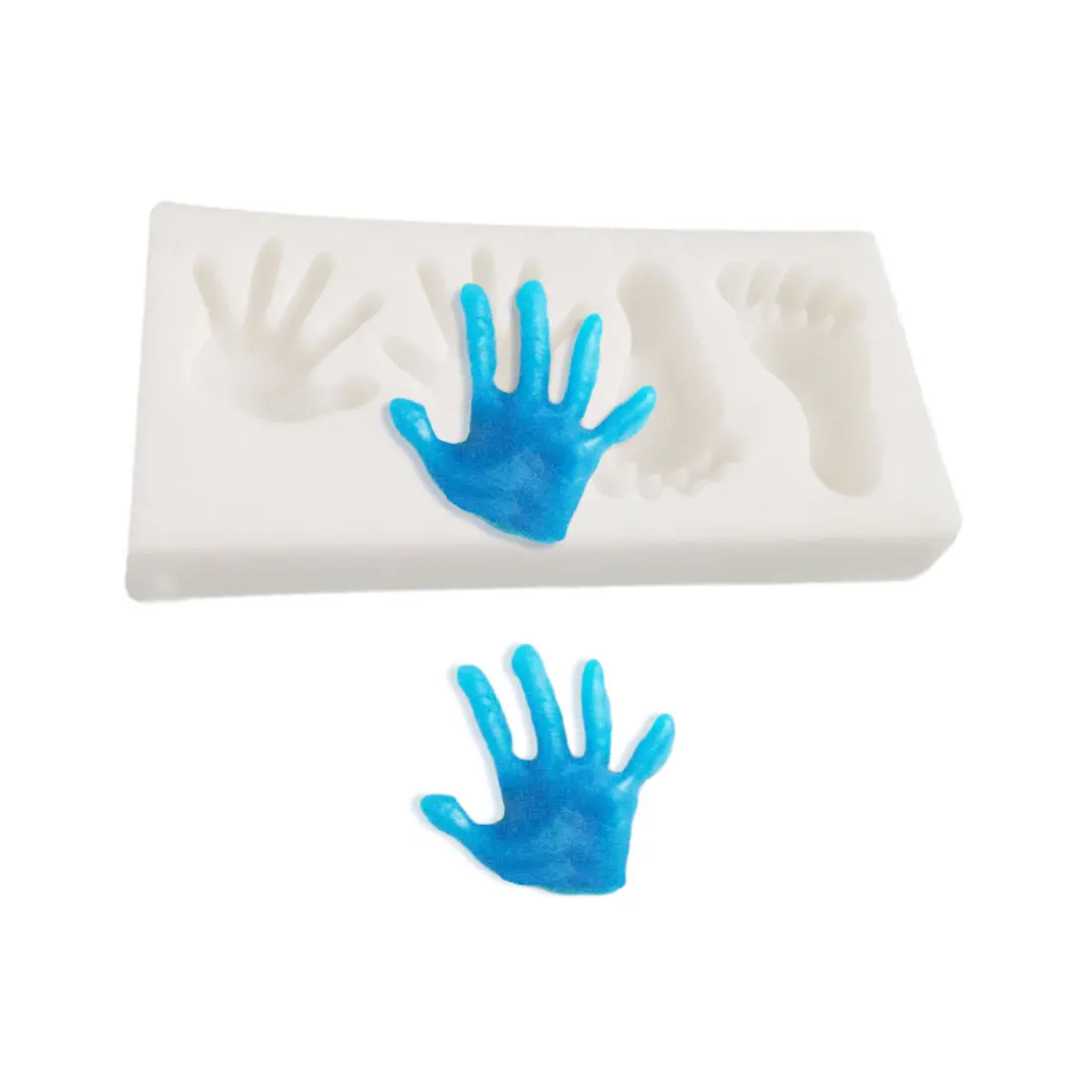 4 Holes Hand Foot Shape Silicone Fondant Cake Mold Soap Mould Bakeware Baking Cooking Tools Sugar Cookie Jelly Pudding Decor
4 Holes Hand Foot Shape Silicone Fondant Cake Mold Soap Mould Bakeware Baking Cooking Tools Sugar Cookie Jelly Pudding Decor