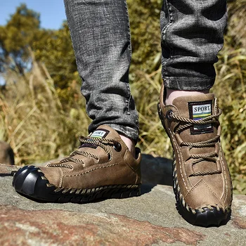 GOODRSSON men's hiking shoes round toe lace up man casual shoes anti-slip hard wear safety toe shoes breathable comfy footwear
GOODRSSON men's hiking shoes round toe lace up man casual shoes anti-slip hard wear safety toe shoes breathable comfy footwear