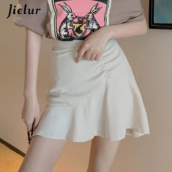 

Jielur Charming Womans Skirts Chicly Solid Color Skinny Package Hip Sexy Lovely Skirt Lady Kpop Ulzzang Ropa Mujer Verano 2020