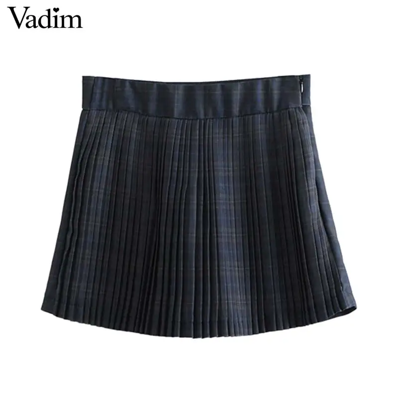 Vadim women elegant pleated shorts skirts side zipper preppy style female casual sweet stylish shorts pantalones cortos SA090
Vadim women elegant pleated shorts skirts side zipper preppy style female casual sweet stylish shorts pantalones cortos SA090