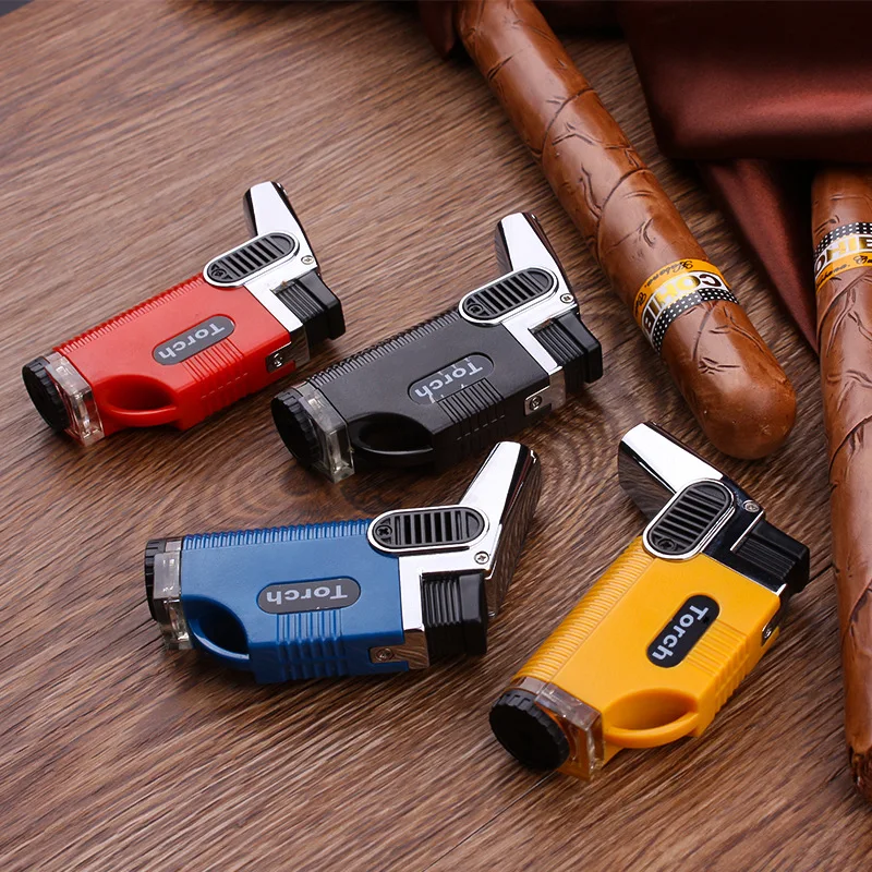 Boutique Windproof Butane Dual Nozzles Fire Jet Cigar Turbo Torch Lighter Key Ring Multiple colors to choose from
Boutique Windproof Butane Dual Nozzles Fire Jet Cigar Turbo Torch Lighter Key Ring Multiple colors to choose from