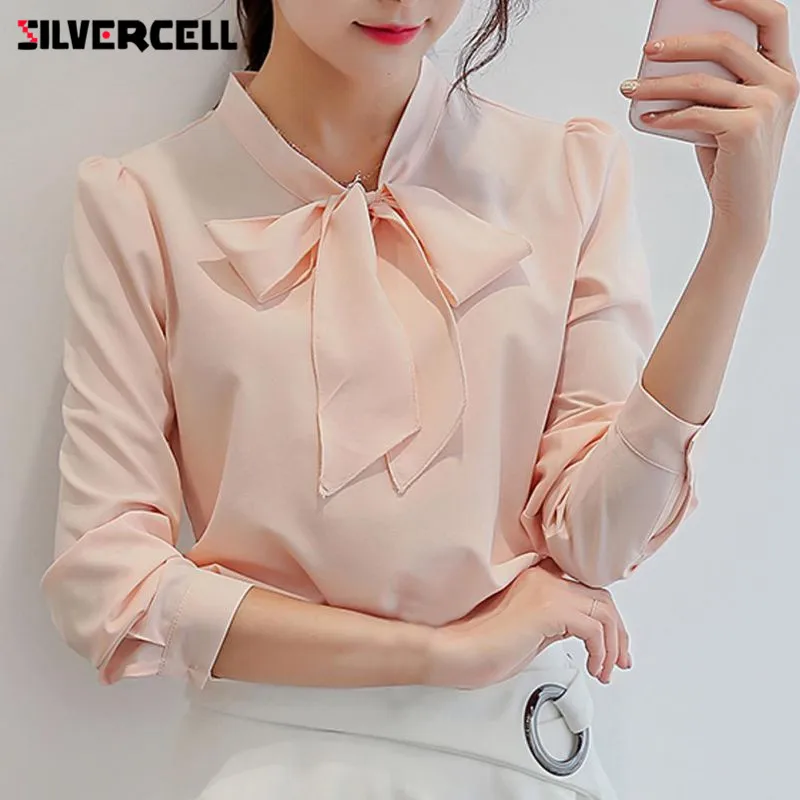 SILVERCELL Casual Bowknot Chiffon Blouse Shirt for Women Office Lady Shirt office women blouse Tops For Spring Autumn
SILVERCELL Casual Bowknot Chiffon Blouse Shirt for Women Office Lady Shirt office women blouse Tops For Spring Autumn