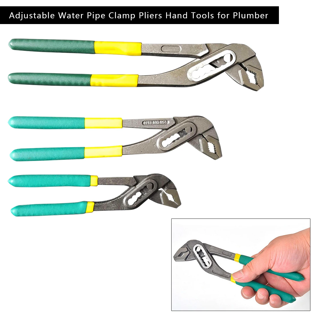 Manual wrench water pump pliers multi specification pliers double color stained plastic handle clamp plumbing pipe wrench
Manual wrench water pump pliers multi specification pliers double color stained plastic handle clamp plumbing pipe wrench