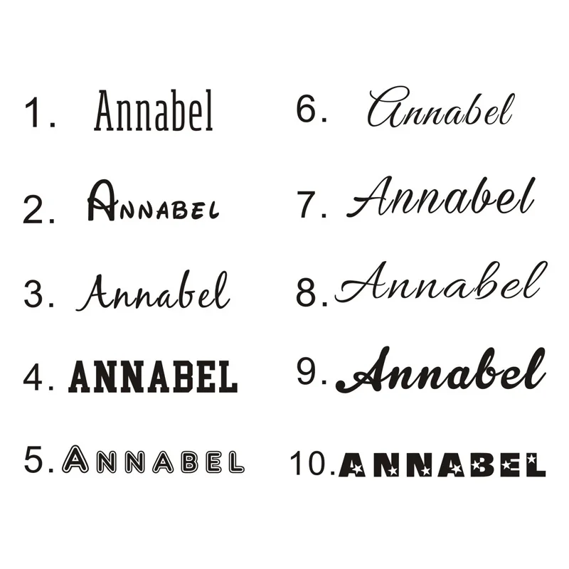 Creative custom name wall decal personality children name vinyl wall stickers baby gift 10 fonts available
Creative custom name wall decal personality children name vinyl wall stickers baby gift 10 fonts available