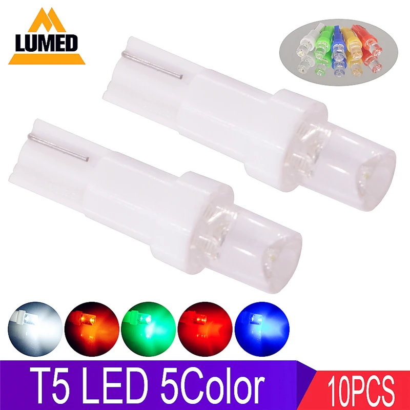 10x T5 B8.5 LED Car LEDs Interior Lamp Dashboard Gauge Instrument Auto Side Wedge Light Bulb 12V
10x T5 B8.5 LED Car LEDs Interior Lamp Dashboard Gauge Instrument Auto Side Wedge Light Bulb 12V