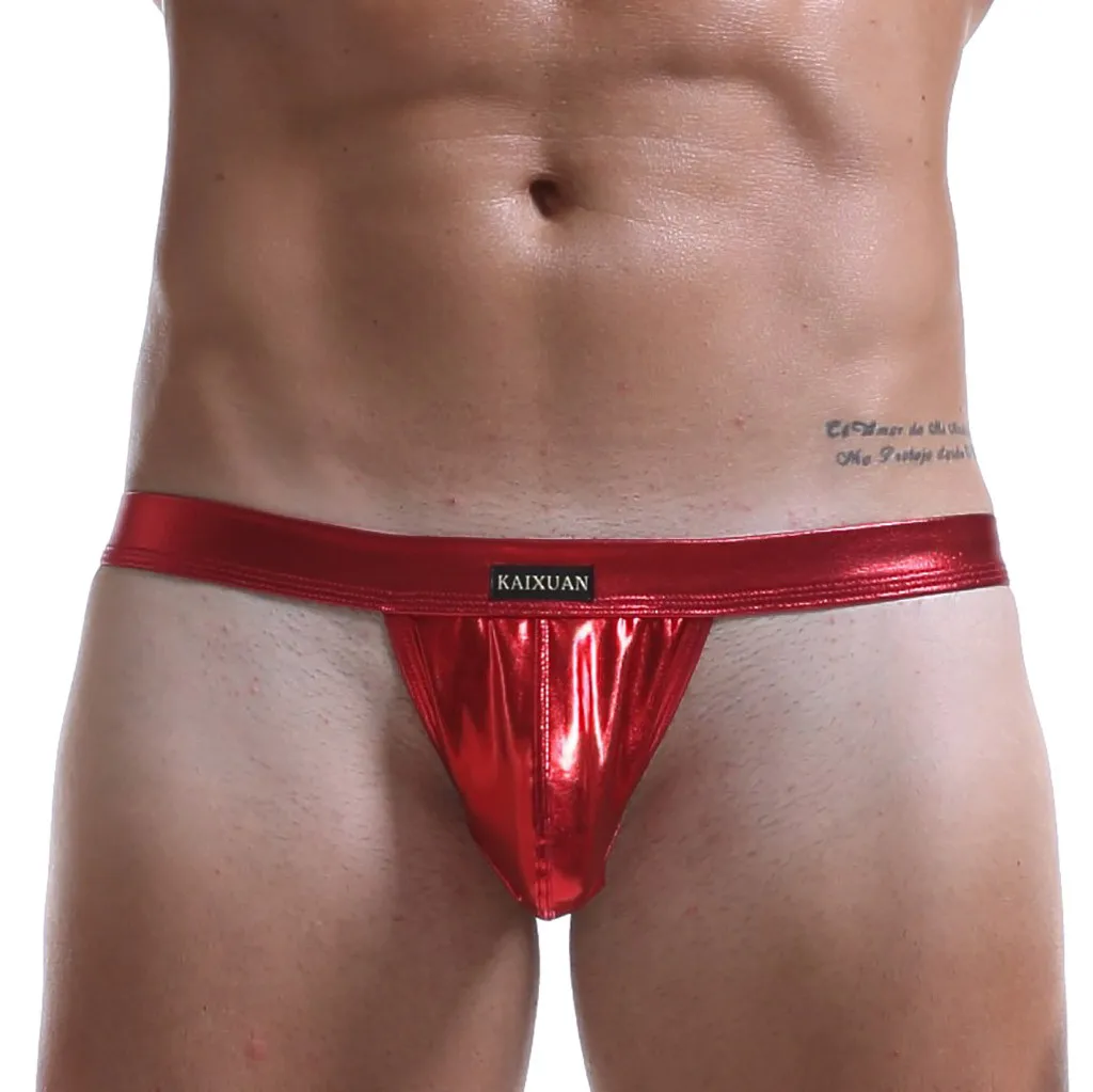 Men Sexy Underwear Bare Buttocks Patent Leather Underpants Pouch Thong G-String String Homme Slip hot Erotic Mens Thongs
Men Sexy Underwear Bare Buttocks Patent Leather Underpants Pouch Thong G-String String Homme Slip hot Erotic Mens Thongs