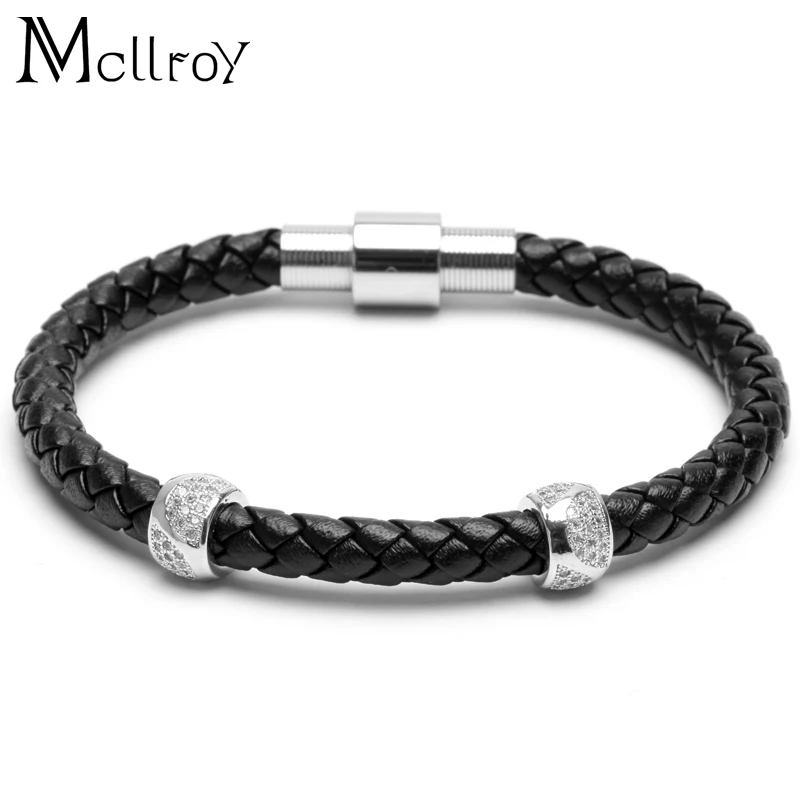 Mcllroy leather bracelet male men stainless steel clasps magnetic buttons bracelets & bangles cool bracelets men erkek bileklik
Mcllroy leather bracelet male men stainless steel clasps magnetic buttons bracelets & bangles cool bracelets men erkek bileklik