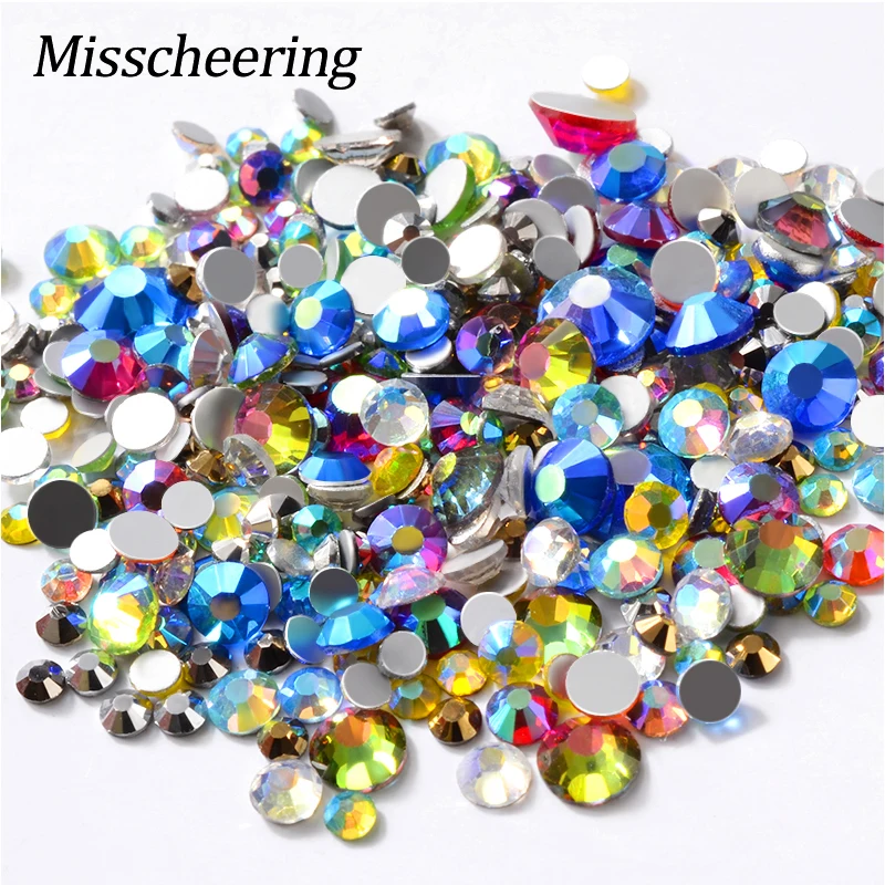 Mixed AB Colors Nail Art Rhinestones 3D Non Hotfix Strass Flatback Crystal Glass Gems Shiny Decorations For Nails Manicure Tools
Mixed AB Colors Nail Art Rhinestones 3D Non Hotfix Strass Flatback Crystal Glass Gems Shiny Decorations For Nails Manicure Tools