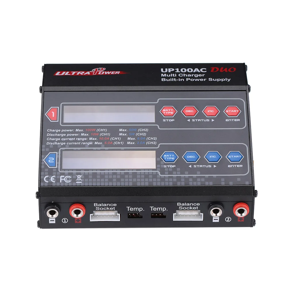 Professional Balance Charger Ultra Power UP100AC DUO 100W Cyclic Balance Charging/discharging LiIo/LiPo/LiFe/NiMH/NiCD Battery
Professional Balance Charger Ultra Power UP100AC DUO 100W Cyclic Balance Charging/discharging LiIo/LiPo/LiFe/NiMH/NiCD Battery
