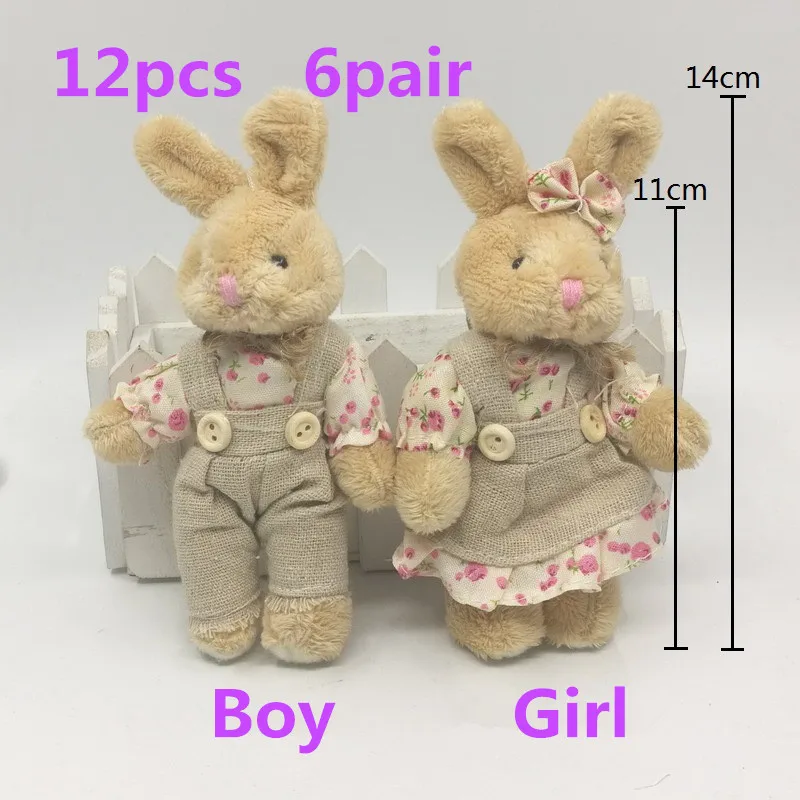 12pcs 6pair Small fluffy Rabbit Plush toys Mini Bunny doll wedding bridal gift mini animals pendant Valentine's Day keychain
12pcs 6pair Small fluffy Rabbit Plush toys Mini Bunny doll wedding bridal gift mini animals pendant Valentine's Day keychain