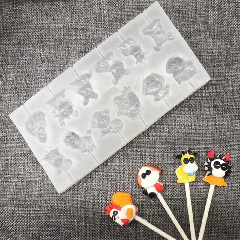 Small Animals Lollipop Silicone Mold Candy Chocolate Molds Car/Toy Biscuits Cookies Mould Fondant Cake Baking Decoration Tools
Small Animals Lollipop Silicone Mold Candy Chocolate Molds Car/Toy Biscuits Cookies Mould Fondant Cake Baking Decoration Tools