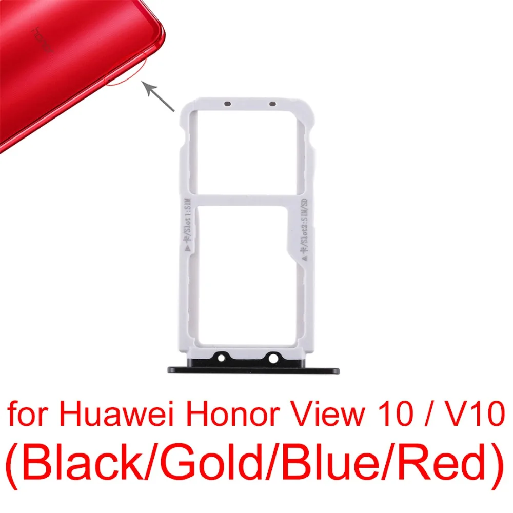 Новый лоток для sim карты Huawei Honor View 10 / V10 + SIM карты/запасные части ремонта Micro SD