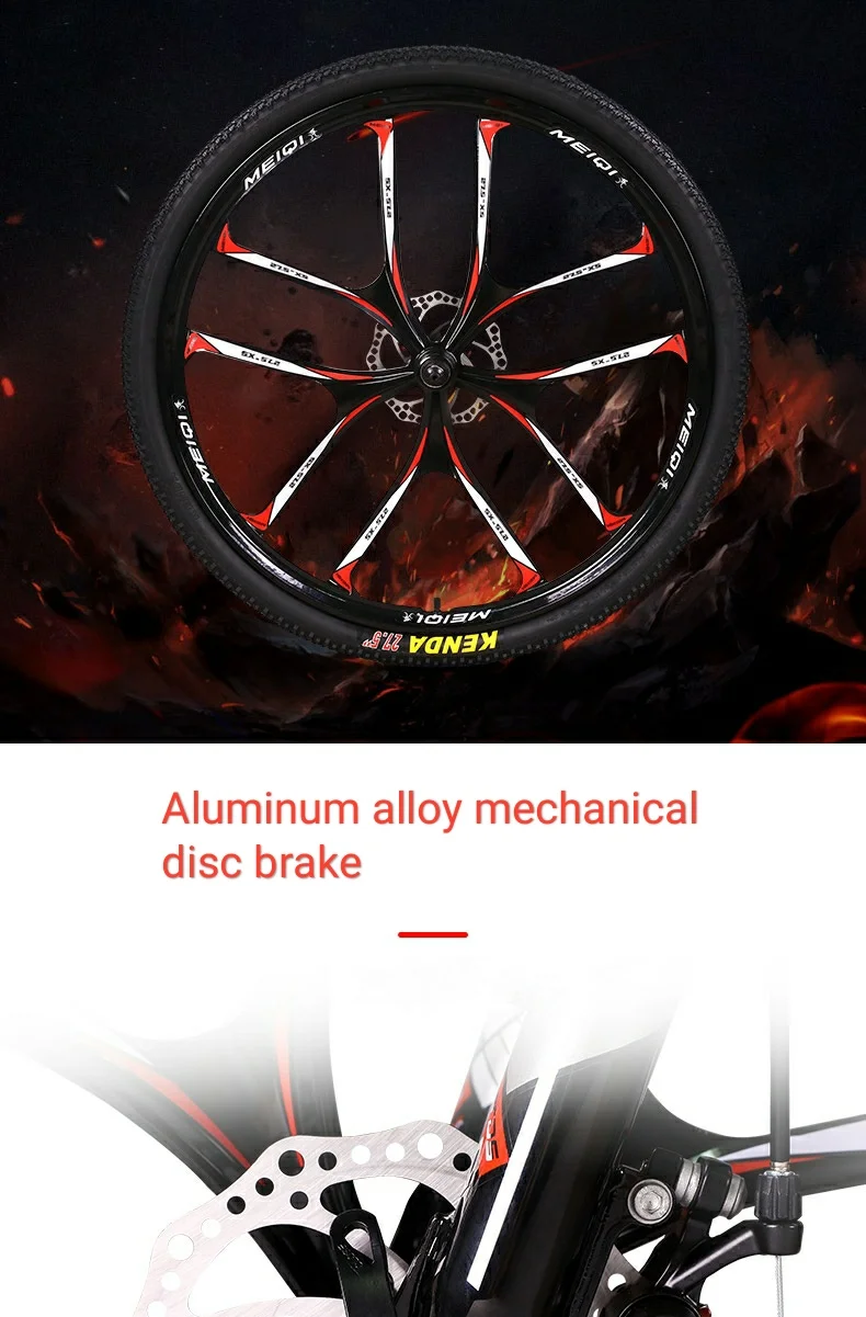 Best Mountain Bike 30 Speed Variable Speed 27.5 inch Male and Female Racing Cross-country Wheel Aluminum Alloy for Adults 1