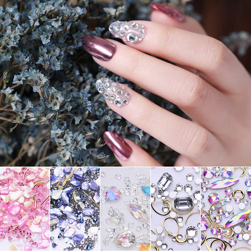 Nail Art Rhinestones Nail Studs Rivet Gold Silver AB Color Crystal Stones Gems Marquise Mixed Size 3D Nail Art Decorations
Nail Art Rhinestones Nail Studs Rivet Gold Silver AB Color Crystal Stones Gems Marquise Mixed Size 3D Nail Art Decorations