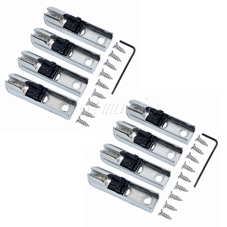 2 Sets Chrome 4 String Bridge Individual Saddle Bridge for Bass Guitar Replacement Parts
2 Sets Chrome 4 String Bridge Individual Saddle Bridge for Bass Guitar Replacement Parts