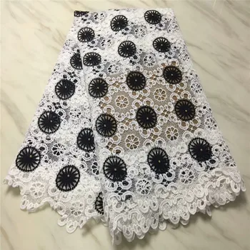 Cassiel African Beads Lace Fabric White Black Guipure Lace Fabric 2019 High Quality Nigerian Cord Lace Fabric For Wedding Dress
Cassiel African Beads Lace Fabric White Black Guipure Lace Fabric 2019 High Quality Nigerian Cord Lace Fabric For Wedding Dress