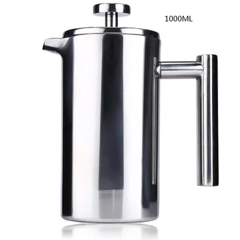 1000ML Stainless Steel French Coffee Maker Pot Cafetiere Permanent Coffee Filter Baskets Espresso Tea Double Wall French Press
1000ML Stainless Steel French Coffee Maker Pot Cafetiere Permanent Coffee Filter Baskets Espresso Tea Double Wall French Press