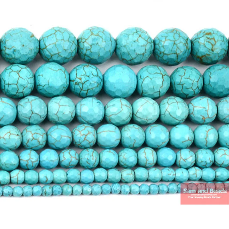 Free Shipping Natural Stone Faceted Blue Turquoises Round Loose Beads 4 6 8 10 12MM Pick Size For Jewelry Making BTB21
Free Shipping Natural Stone Faceted Blue Turquoises Round Loose Beads 4 6 8 10 12MM Pick Size For Jewelry Making BTB21