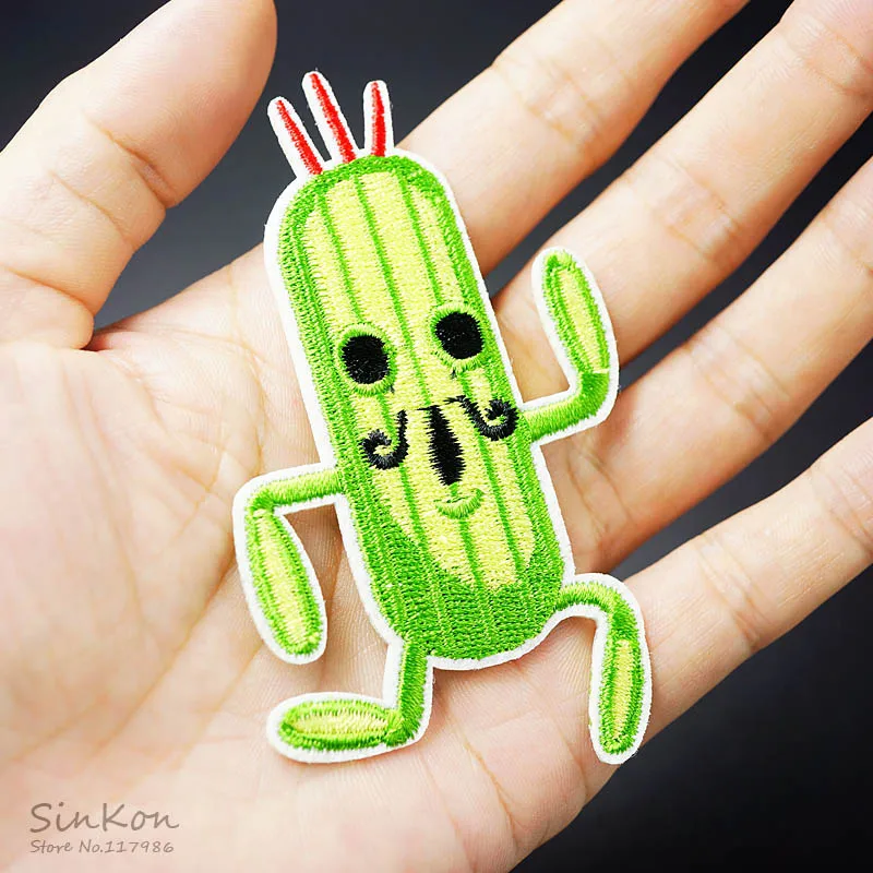 Mr. Cactus Size:5.5x9.2cm Iron On Patch Sewing On Embroidered Applique Fabric for Jacket Badge Clothes Stickers
Mr. Cactus Size:5.5x9.2cm Iron On Patch Sewing On Embroidered Applique Fabric for Jacket Badge Clothes Stickers
