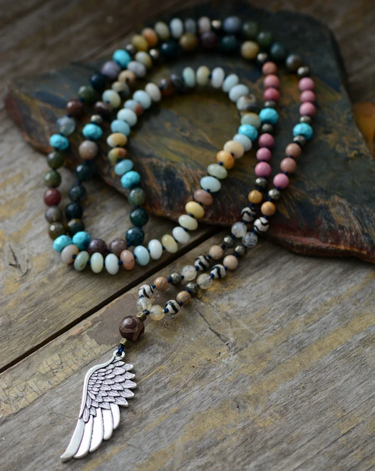 Woman Vintage Necklace Natural Stones Pyrite Wing Pendant Necklace Handmade Beaded Women Lariat Boho Necklace Dropshipping
Woman Vintage Necklace Natural Stones Pyrite Wing Pendant Necklace Handmade Beaded Women Lariat Boho Necklace Dropshipping