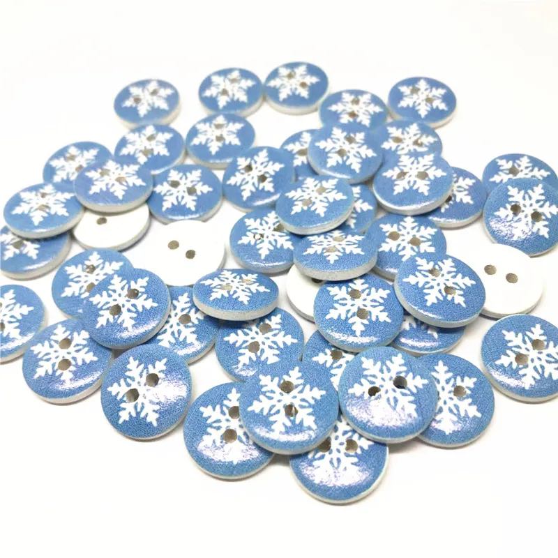 100pcs 15mm Blue Snowflakes Painted Round Wood Buttons Scrapbooking Decorative 2 Holes Christmas Button Crafts Sewing
100pcs 15mm Blue Snowflakes Painted Round Wood Buttons Scrapbooking Decorative 2 Holes Christmas Button Crafts Sewing