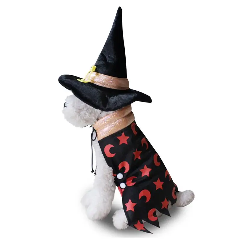 Halloween Pet Puppy Cute Witch Cosplay Costume for Holiday Funny Dog Cloth Sets Outfit Standing Costume with Hat Puppy Clothes
Halloween Pet Puppy Cute Witch Cosplay Costume for Holiday Funny Dog Cloth Sets Outfit Standing Costume with Hat Puppy Clothes