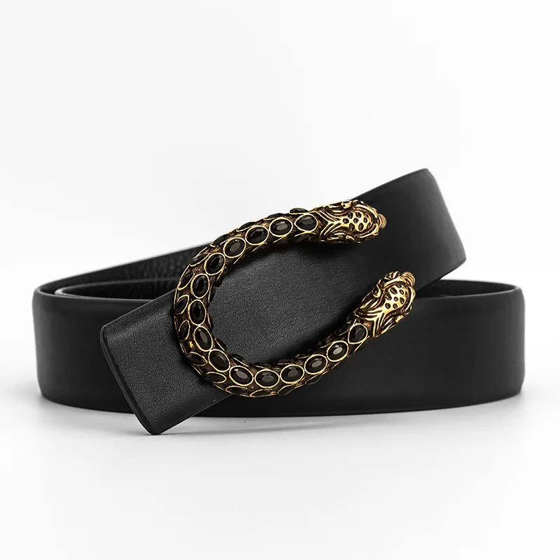 Designer Luxury Brand Belts For Men Genuine Leather Belts Women Tiger Head Water Drill Copper Buckle Cowhide Belt For Jeans
Designer Luxury Brand Belts For Men Genuine Leather Belts Women Tiger Head Water Drill Copper Buckle Cowhide Belt For Jeans