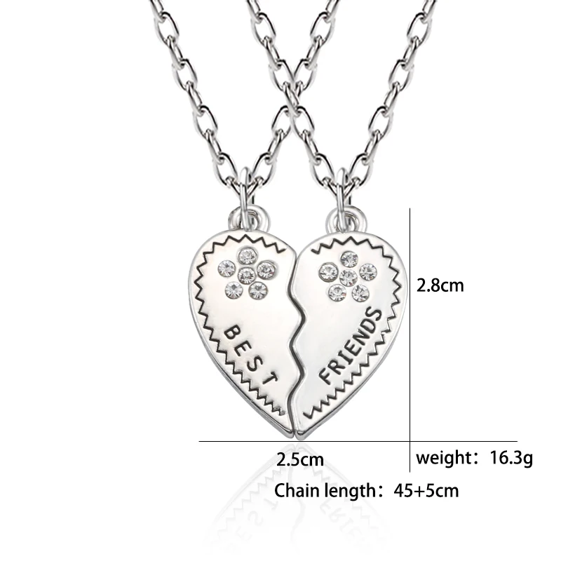 2pcs-Best-Friends-Pendant-Necklace-Women-Silver-Rhinestone-Flower-Love-Heart-Necklace-Best-Friend-Jewelry-Friendship (1)