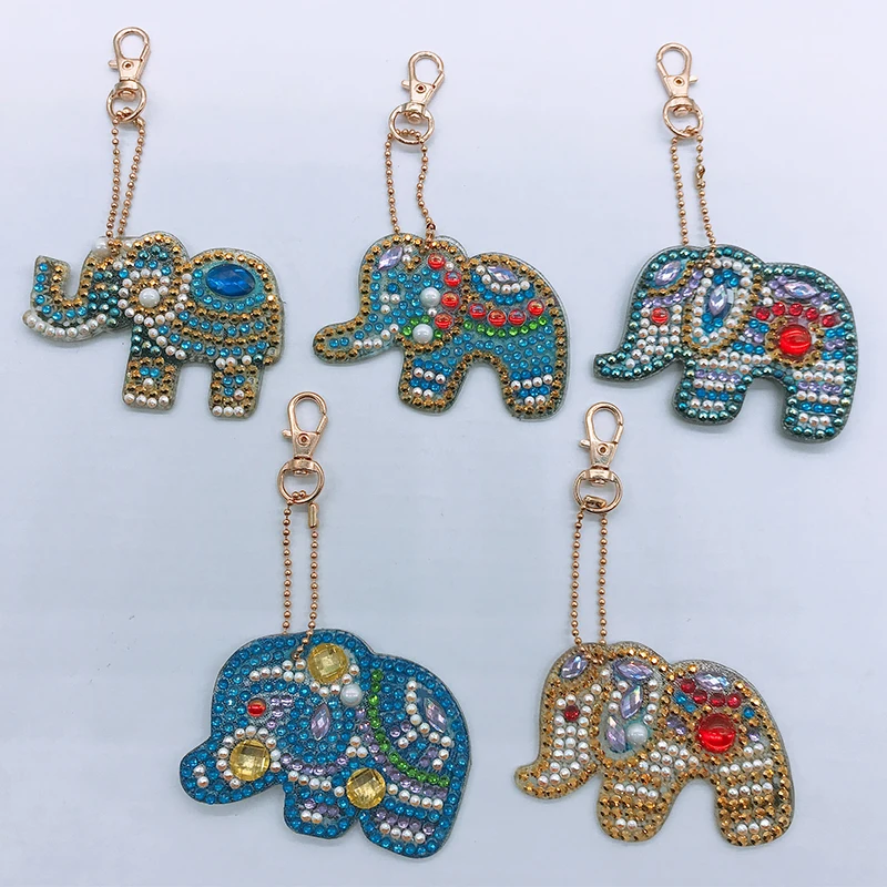 Meian 5pcs DIY Elephant Keychain Special Shaped Full Drill Diamond Painting Key Chain with Key Ring Jewelry Gifts for Girl Bags
Meian 5pcs DIY Elephant Keychain Special Shaped Full Drill Diamond Painting Key Chain with Key Ring Jewelry Gifts for Girl Bags