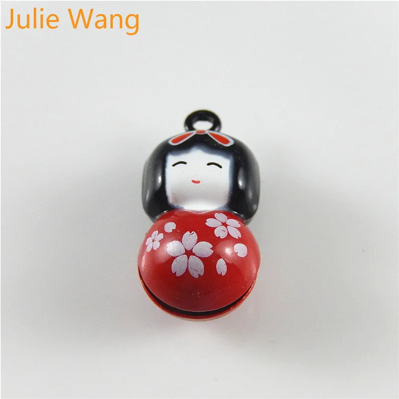 Julie Wang 5 PCs Mini Alloy Red Enamel Japanese Doll Bell Charm For Jewelry Making Necklace Pendant Findings Metal Accessories
Julie Wang 5 PCs Mini Alloy Red Enamel Japanese Doll Bell Charm For Jewelry Making Necklace Pendant Findings Metal Accessories