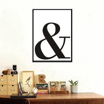 Black and White Ampersand Letter Symbol Painting on Canvas Typography Wall Picture Art Poster Print Home Decorations No Frame
Black and White Ampersand Letter Symbol Painting on Canvas Typography Wall Picture Art Poster Print Home Decorations No Frame