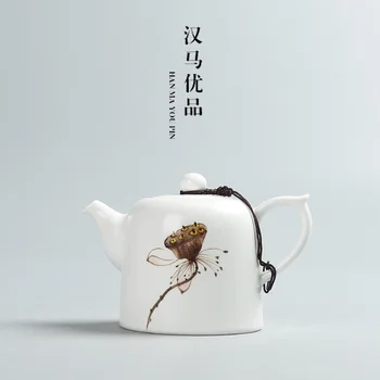 Chinese porcelain hand painted teapot white tea set light white filter pot kettle household Kung Fu tea pot tieguanyin maker
Chinese porcelain hand painted teapot white tea set light white filter pot kettle household Kung Fu tea pot tieguanyin maker