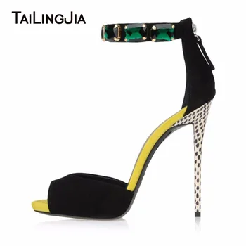 Ankle Strap Women High Heel Summer Sandals Crystal Shoes Ladies Elegant Peep Toe Stiletto Heels Rhinestone Party Shoe Large Size
Ankle Strap Women High Heel Summer Sandals Crystal Shoes Ladies Elegant Peep Toe Stiletto Heels Rhinestone Party Shoe Large Size