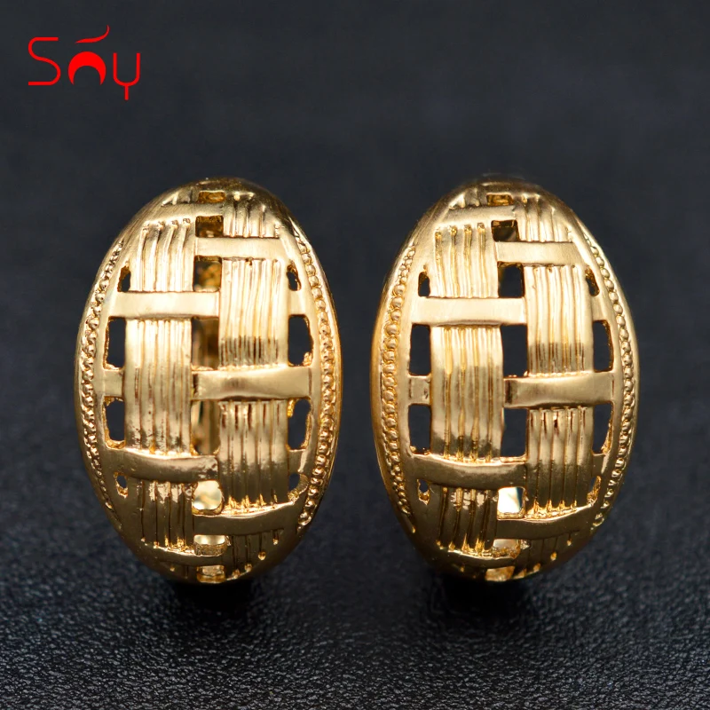 

Sunny Jewelry Fashion Jewelry 2021 Clip Earrings For Women High Quality Zinc Alloy Hollow Out Cross For Party Wedding Daily Wear