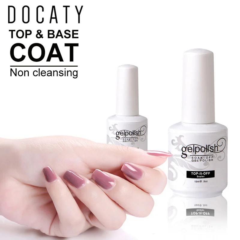 Docaty 2019 No Wipe 15ML Base Coat Top Coat Finish UV LED Semi Permanent Gel Nail Polish Top and Base Coat Nail Art Primer
Docaty 2019 No Wipe 15ML Base Coat Top Coat Finish UV LED Semi Permanent Gel Nail Polish Top and Base Coat Nail Art Primer