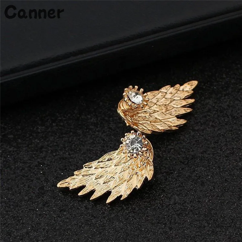 Canner Gothic Angel Wings Alloy Stud Earrings Gold Silver Cool Black Inlaid Crystal Ear Studs Feather Earrings For Women Jewelry
Canner Gothic Angel Wings Alloy Stud Earrings Gold Silver Cool Black Inlaid Crystal Ear Studs Feather Earrings For Women Jewelry