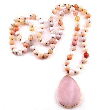 Free Shipping Fashion Bohemian Tribal Jewelry Semi- Precious Stones Long Knotted Stone Pendant Necklaces
Free Shipping Fashion Bohemian Tribal Jewelry Semi- Precious Stones Long Knotted Stone Pendant Necklaces