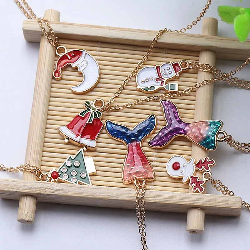 2018 Christmas Necklace for Women Girl Gift Enamel Jewelry 7 Style Santa Snowman Tree Pendant Necklace Xmas Gift New Year Bijoux
2018 Christmas Necklace for Women Girl Gift Enamel Jewelry 7 Style Santa Snowman Tree Pendant Necklace Xmas Gift New Year Bijoux
