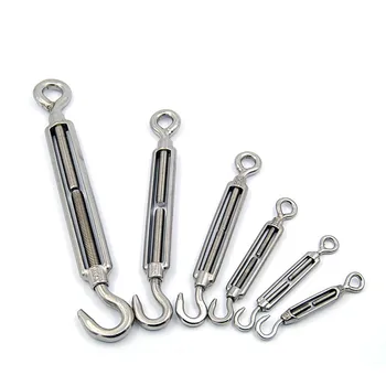 Stainless steel Adjust Turnbuckle Hook wire rope tensioner Chain Rigging Hooks Hardware Accessories M4/M5/M6/M8/M10/M12
Stainless steel Adjust Turnbuckle Hook wire rope tensioner Chain Rigging Hooks Hardware Accessories M4/M5/M6/M8/M10/M12