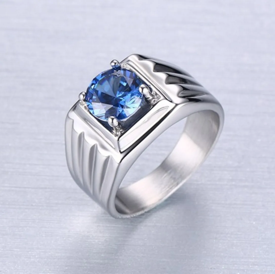 FntYcm Men Blue Square Ring man CZ aaaaa Cubic Zirconia Mens Stainless Steel Silver For Wedding Engagement Band rings
FntYcm Men Blue Square Ring man CZ aaaaa Cubic Zirconia Mens Stainless Steel Silver For Wedding Engagement Band rings